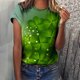 thumbnail image 2 of Tops a la moda para mujer, divertidas camisetas blancas holgadas informales con estampado del Día de San Patricio, camiseta con estampado de blusa Pompotops hfajkhk127348, 2 of 9