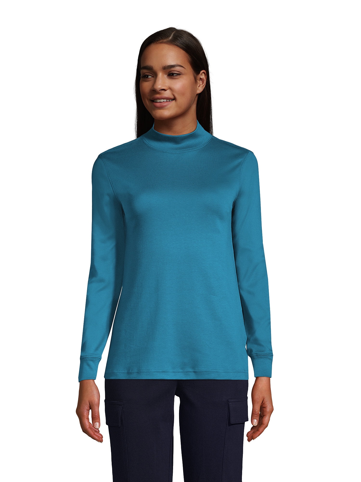women's petite mock turtleneck