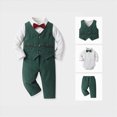 thumbnail image 2 of Farysays Toddler Suit Baby Boy Clothes Gentleman Outfits Long Sleeve Bowtie Tuxedo Suit, 2 of 4