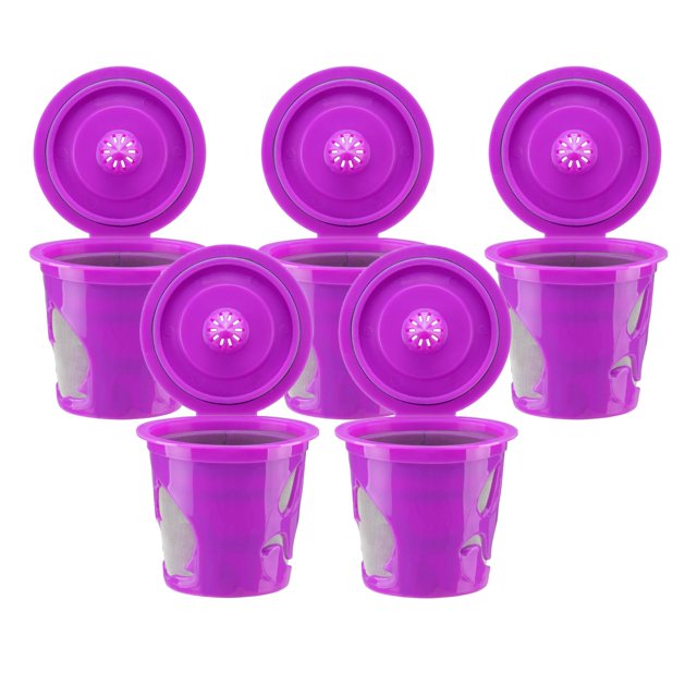 Tazas de Filtro de Café para El Hogar, Piezas de Repuesto, Accesorios Recargables, Reutilizables para Hotel, Hogar, Cocina, Picnic 5 filtros de café. BLESIY Filtros de café
