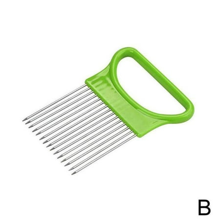 

Steel Peeler Vegetable Leaf Remover+Needle Onion Cut X0Z0 Holder Useful B0N4