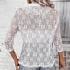 thumbnail image 4 of Cárdigan de moda para mujer, cuello alto, manga larga, informal, camiseta, blusa lisa, traje de encaje, cárdigan, abrigo para mujer, 4 of 9