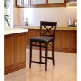 thumbnail image 1 of Hawthorne Collection 24" Faux Leather Counter Stool in Espresso Brown, 1 of 1