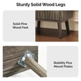thumbnail image 5 of Ktaxon Fluted Nightstand with 1 Drawer, End Table Wooden Bedside Table Large Capacity Easy to Assemble, Gray, 5 of 12