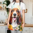 thumbnail image 3 of Welcome Spring Summer Basset Hound Portrait Flower Blue Sky Apron Bassets Dog Breed Lovers Gifts Idea for Cooking Grilling Baking Painting Gardening - 12001, 3 of 5
