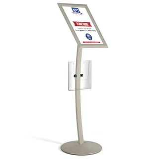 Golemas Adjustable Sign Stand for Display, Pedestal Floor  Signage Stand Holder with Heavy Duty Base, for Outdoor or Indoor  Advertising (8.5 x 11, Silver) : Office Products
