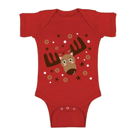 

Awkward Styles Ugly Xmas Baby Outfit Bodysuit Brown Christmas Deer Romper