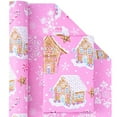 thumbnail image 2 of Envoltorio de regalo WRAPAHOLIC, reversible, rosa, pan de jengibre, 43 x 10 m, 2 of 8