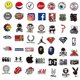 thumbnail image 2 of 26-27 100pcs Fashion Graffiti Stickers Waterproof Laptop Luggage Skate multicolor, 2 of 5