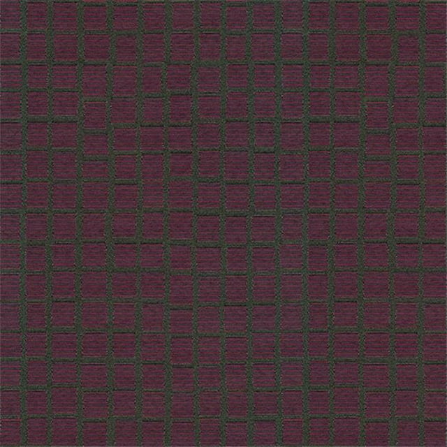 Crypton Syndicate 1009 Tissu Jacquard Contemporain Tissé, Prune Audacieuse