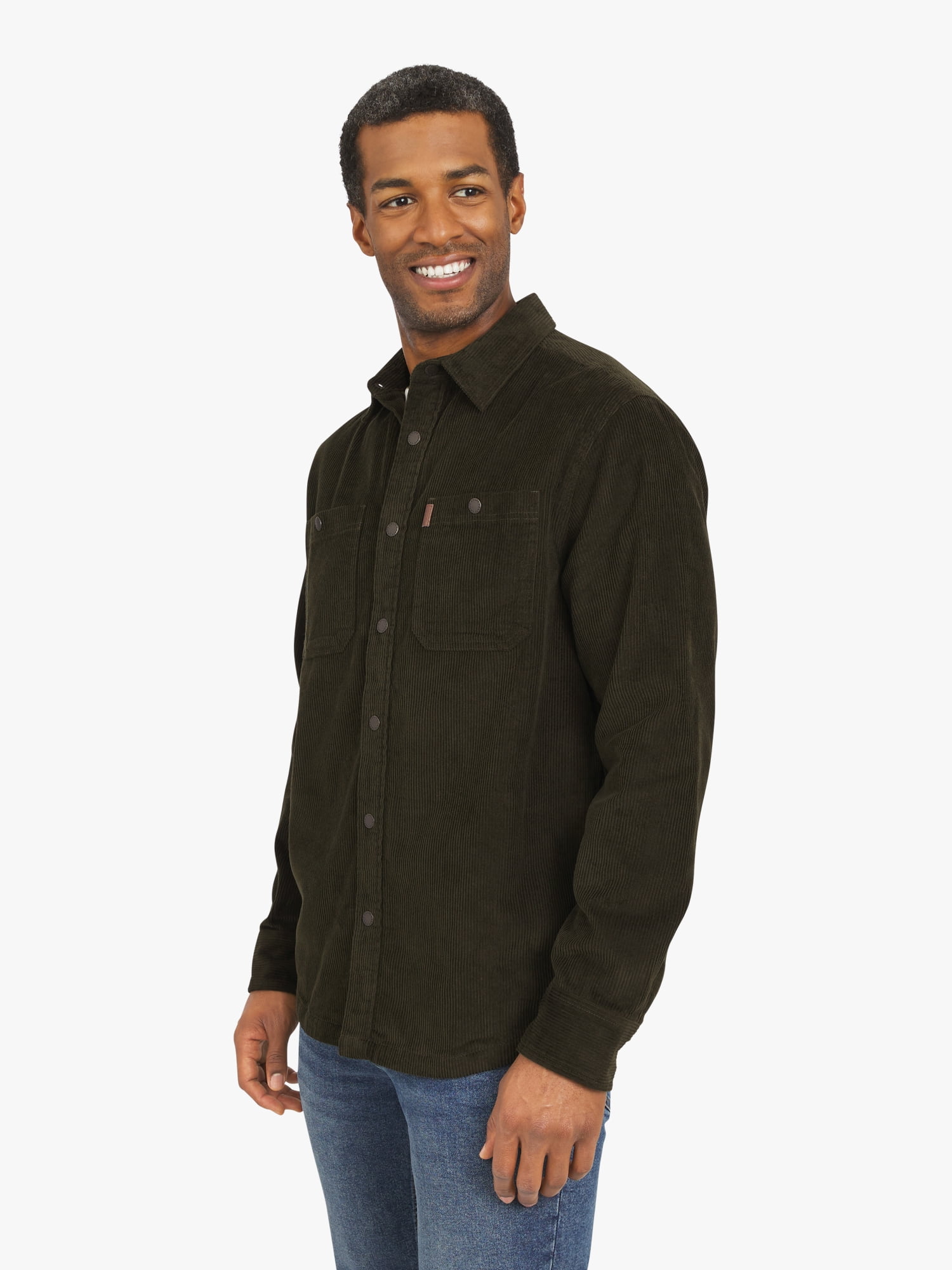 Chaps Men's & Big Men's Corduroy Flannel Lined Shirt, Sizes S-3XL