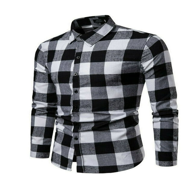 Chemises Décontractées à Carreaux pour Hommes Flanelle Chemises à Carreaux Rouges Homme Manches Longues Chemise Homme Chemises à Carreaux en Coton