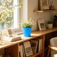 thumbnail image 5 of Solid Galvanized Metal Flower Bucket Planter, Mini Metal Pot for Indoor Window Desk Succulent Small Fresh Floral Tabletop Decor,Dark Blue,10cm, 5 of 6