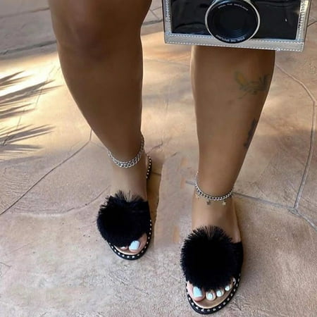 

〖JISUAN〗Slippers For Women Falt Summer Women Non-Slip Beach Fashion Sandals Shoes Outside Slippers Women S Slipper