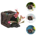thumbnail image 2 of Miangastore Fish Tank Landscaping Decor Resin Dark Brown 1Set 3.5x2.9x2.9in, 2 of 8
