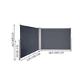 thumbnail image 3 of BENTISM Retractable Side Awning Patio Screen Retractable Fence 63x236inch Privacy Screen, 3 of 10