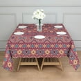 thumbnail image 3 of Colorful Geometric Pattern Square Tablecloth,Waterproof Square Table Cover,Wipeable Spillproof Washable Table Cover for Home Kitchen Party Decor 52"x52"(132x132cm), 3 of 6