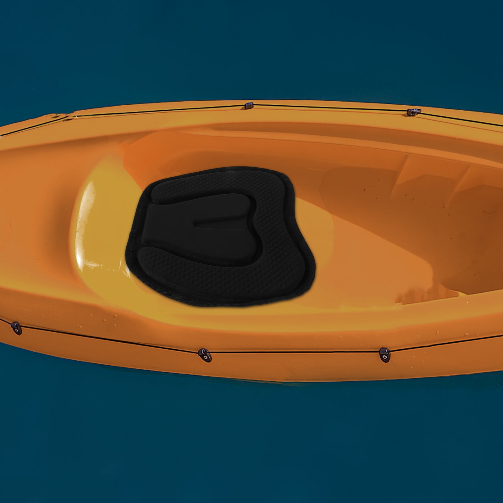 BESTYASH Kayak Seat Cushion Padded Black High-Resilience Foam for Kayak and Paddleboard