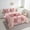 Pink Beige, variant on Bowknot Bedding Set Twin 7 Pcs,Baroque Vintage Bed in a Bag with Flat Fitted Sheet,Flower Floral Bowknot Comforter Set with Pillowcase and Sham,Watercolor Oil Painting Bed Sheets Set