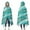 Teal Gold Marble, variant on Wearable Blanket,Teal Gold Marble Pattern Hooded Wearable Flannel Blanket for Adults & Teens,Winter Poncho Shawl Wrap Cape Cozy Anti-Pill,50"x60"