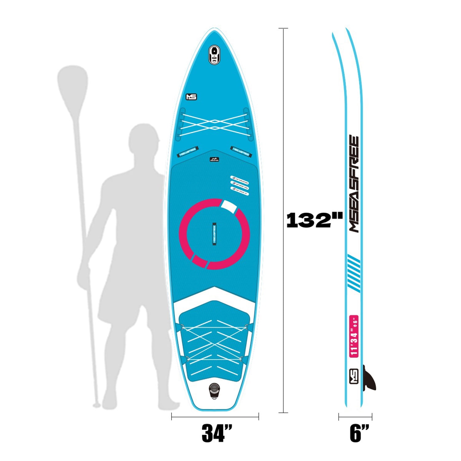 Kadyn Inflatable Stand Up Paddle Board with1 Fin, 1 Banner, 1 Paddle, 1 Pump, 1 Safety leash and 1 Backpack, Stand-Up Paddleboards for Beginners, Blue Kadyn Inflatable Stand Up Paddle Board with1 Fin, 1 Banner, 1 Paddle, 1 Pump, 1 Safety leash and 1 Backpack, Stand-Up Paddleboards for Beginners, Blue