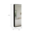 thumbnail image 5 of Depot E-Shop Baltimore Wall Mounted Shoe Rack With Mirror, Black, 5 of 7