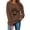 Brown, variant on Gamivast Halloween Graphic Crewneck Sweatshirt for Women Soft Long Sleeve Pullover with Spooky Tree Face and Bat Print Relaxed Fit for Casual Holiday Party Lounge Daily Wear Fall and Winter