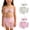 Pink, variant on ATOGUTA Girls Swimsuit Bikini Swimsuit with Mesh Beach Skirt Cute 3 Piece Bathing Suit Size 8-12, White