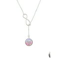 thumbnail image 2 of Delight Jewelry Silvertone Domed Multi Color RDA Silver tone Elegant Infinity Lariat Necklace, 2 of 4