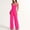 Hot Pink women's 2 piece summer outfit a1, variant on Women's 2 Piece Square Neck Sleeveless Tank Top Wide Leg Pants Set Casual Summer Business Office Outfits Loose Basic Lounge Suit Travel Clothes, Hot Pink S