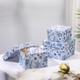 thumbnail image 4 of Cajas de regalo Briful cuadradas con estampado de flores azules con tapas, 4 unidades, 4 of 5
