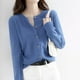 thumbnail image 2 of 15 Colors 2024 Autumn and Winter new wool Cardigan Women's Round Neck Sweater Versatile Knitting Coat Solid, 2 of 5