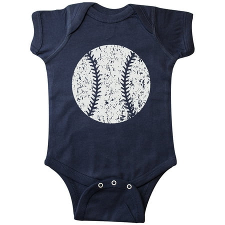 

Inktastic Distressed Baseball in White Gift Baby Boy or Baby Girl Bodysuit