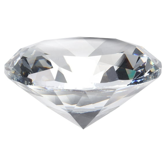 Clear Crystal Diamond Paperweight, 80mm(3.1") Artificial Diamond for Birthday Gift Parties Wedding (Clear)