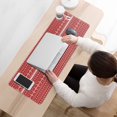 thumbnail image 3 of Long Mouse Pads for Desk,Red Christmas Pattern Desk Mats on Top Of Desks, Desk Mouse Pad Extra Large with 3mm Non-Slip Base and Stitched Edge for Gaming,Office,Work,Home 31.5x11.8in, 3 of 5