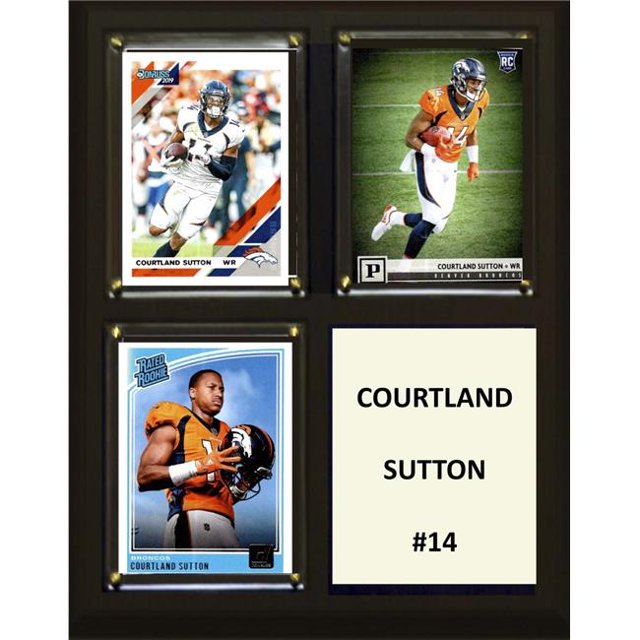 C&I Collectables 810SUTTON 8 x 10 in. NFL Courtland Sutton Denver Broncos Two Card Plaque