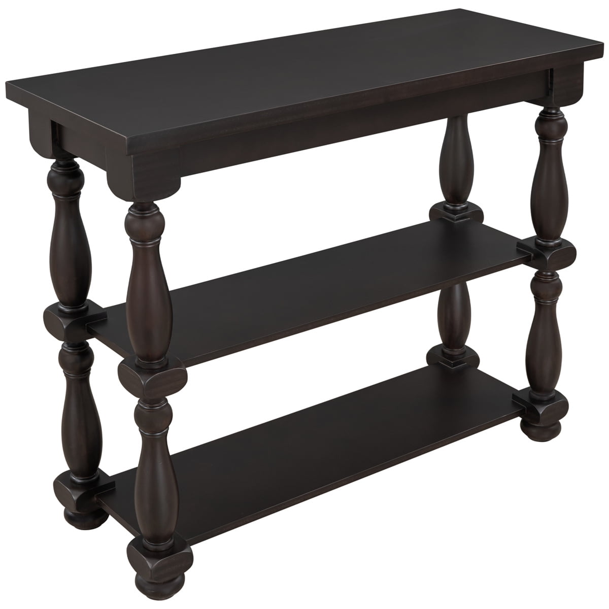 Ustyle 39.4" Console Table, Modern Sofa Table with 2 Shelves