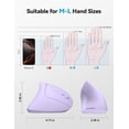 thumbnail image 6 of Ergonomic Mouse Rechargeable Bluetooth - 4800 DPI Vertical Mice 6 Adjustable Levels, Wireless Optical Carpal Tunnel Mouse Right Hand, Multi Device for Laptop, PC, Computer, MacBook - Purple, 6 of 8