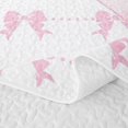 thumbnail image 5 of Homewish Cute Bowknot Twin Quilt Set For Girls,Pink Ribbon Twin Coverlet Set,2 Pieces, 5 of 7