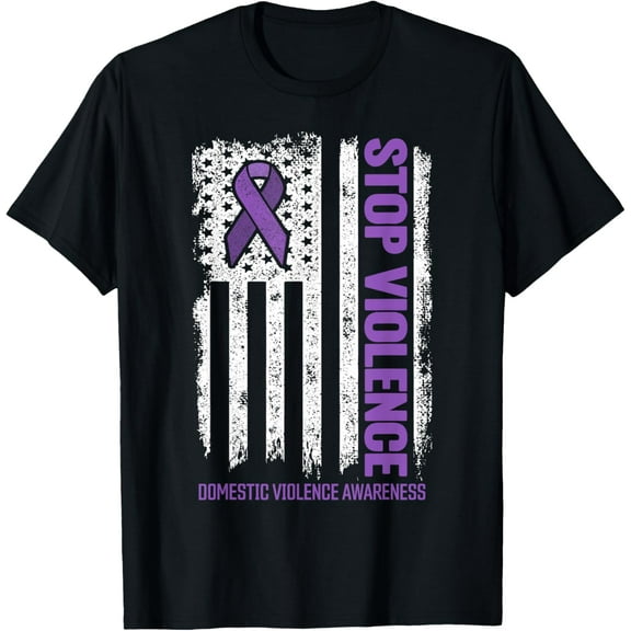 Stop Violence End the Silence Domestic Violence Awareness T-Shirt
