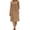 Brown, variant on Kukoosong Women's Backless Spaghetti Strap Midi Dress, Sleeveless Scoop Neck Flowy Summer Beach Sundress with Tie Detail