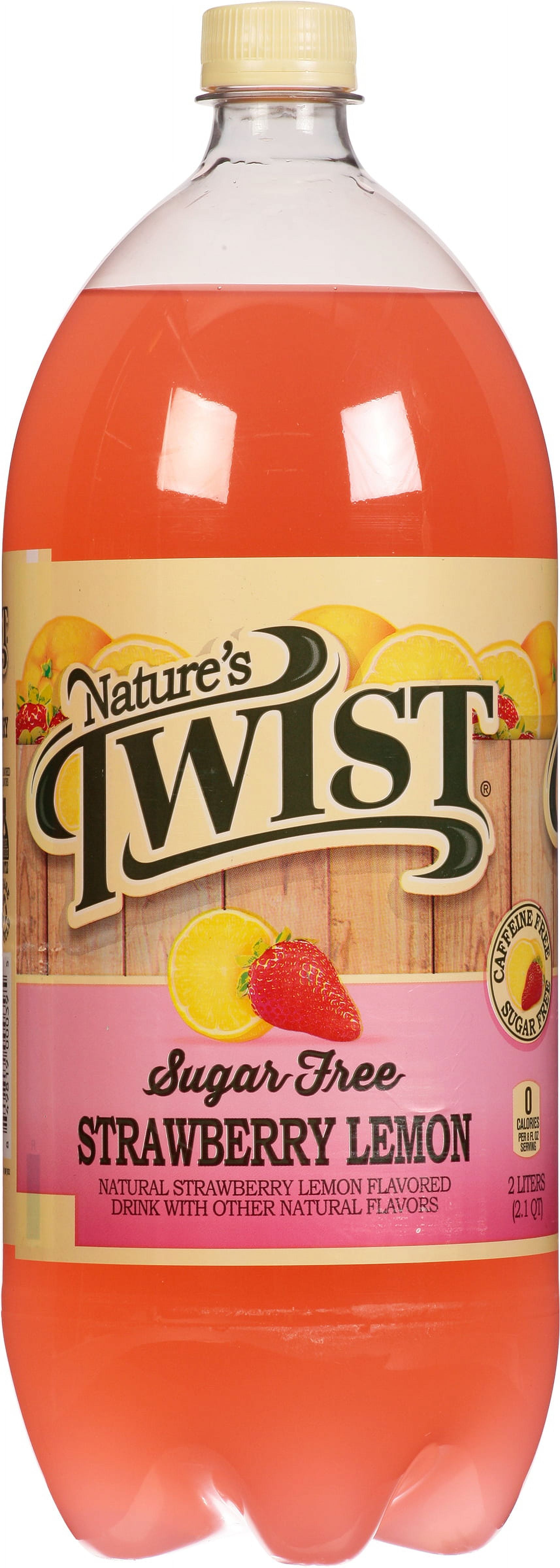 Nature's Twist Sugar Free Strawberry Lemonade Juice Drink, 2 Liter Bottle
