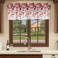 thumbnail image 6 of Spring Flowers Curtain Valances for Windows, Kitchen Valance Window Treatments Panel 2 Pack, Weeping Blossom Vine Floral Leaves Rod Pocket Short Curtains for Bathroom Bedroom 60 x 18 Inch, 6 of 8