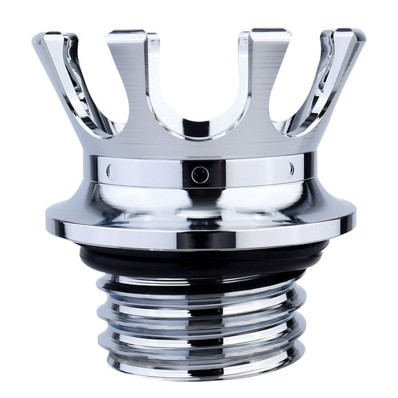 GOOHOCHY 1Pack Rotary Style Gas Tank Cap for Motorcycle Enthusiasts Silver 2.7x2.7in