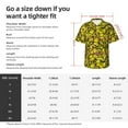 thumbnail image 4 of Picia Yellow Butterflies Gentle Cotton Regular Fit Short Sleeve Casual Hawaiian Shirt for Men-Medium, 4 of 9