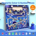 thumbnail image 4 of Juguete Montessori magnético de colores y números con forma de laberinto de 3 años o más, 4 of 6