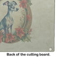 thumbnail image 3 of Italian Greyhound Christmas Flowers Glass Cutting Board 12 in x 15 in, 3 of 5