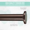 thumbnail image 2 of Home Details 24" to 42" Adjustable Straight Shower Curtain Tension Rod, Steel, Oil Rubbed Bronze, 2 of 6