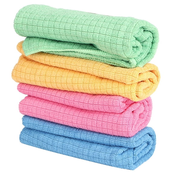 BIMZUC 4-Pack Microfiber Cleaning Cloths, 30x40cm Highly Absorbent Lint-Free Dish Towels for Kitchen, Dishes, Car, Glass Surfaces