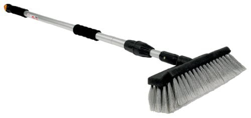 Photo 1 of Camco RV FlowThrough Wash Brush with Adjustable Handle and Integrated Squeegee 43633
